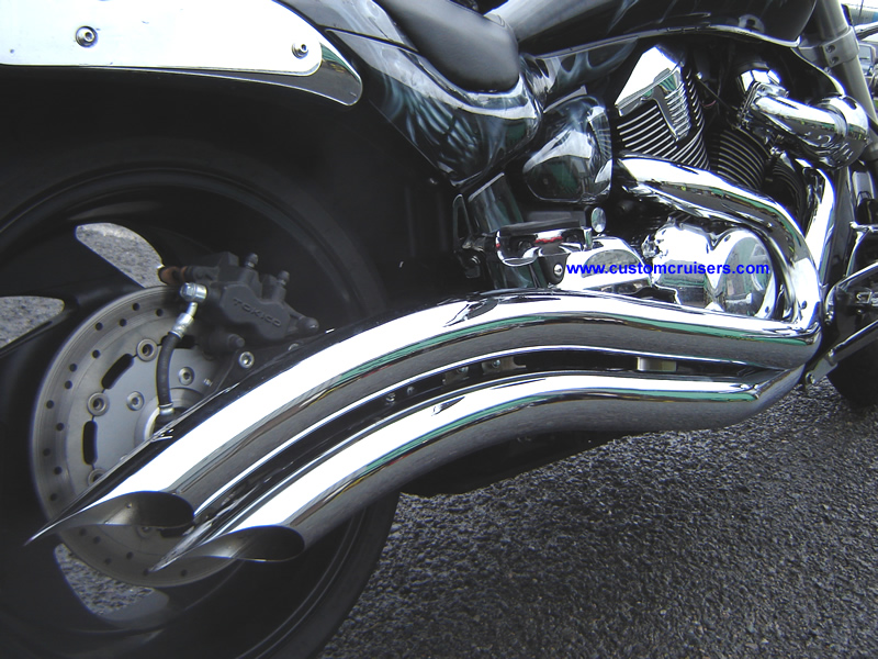 Kawasaki VN900 Cobra Exhaust Speedster Swept Exhaust
